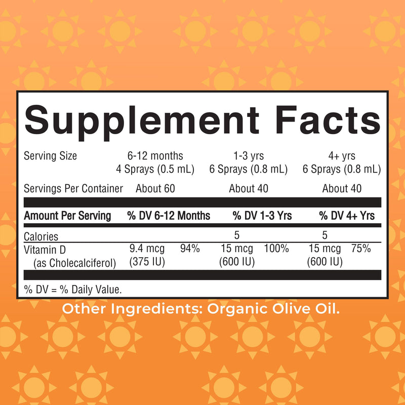 MaryRuth Organic Vitamin D Drops Spray, Adult & Kids Vitamin D, 30 Servings | USDA Organic, Sugar Free, Immune Support for Adults & Kids, Vegan, Gluten Free