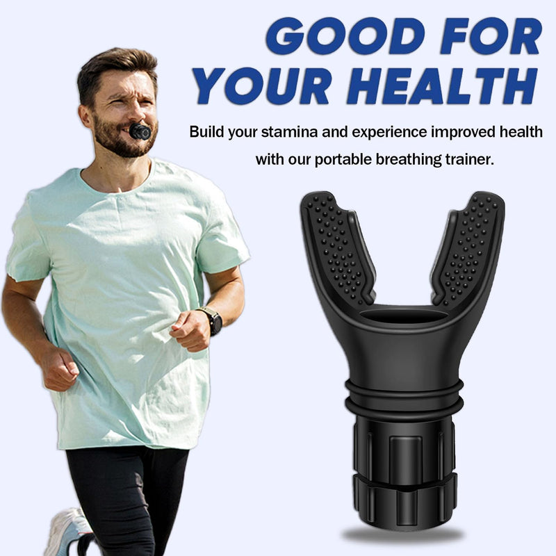 Portable breathing exercise device for lungs, Breathing trainer with Resistance Adjustable, Lung Trainer with excellent quality silicone, Improve Breathing Capacity and Endurance,Easy to Clean and Use
