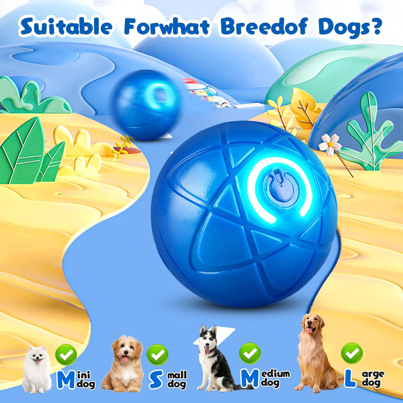 ZRW Shaky Ball Toy for Dogs,Viral Shaky Ball for Dogs,Chewy Viral Bouncing Ball,Automatic Moving Dog Toy Ball for Small, Medium, Large Dogs(Orange+Blue) - BeesActive Australia