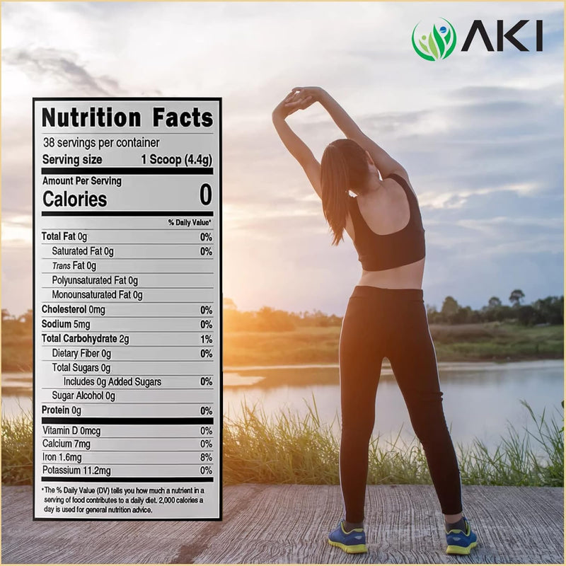 AKI Irish Sea Moss Powder - Rich in 92 Essential Minerals & Vitamins, Including Iodine, Potassium & Magnesium - Ideal for Smoothies & Juices - 100% Vegan, Non-GMO & Supports Wellness (6 Oz/170g)