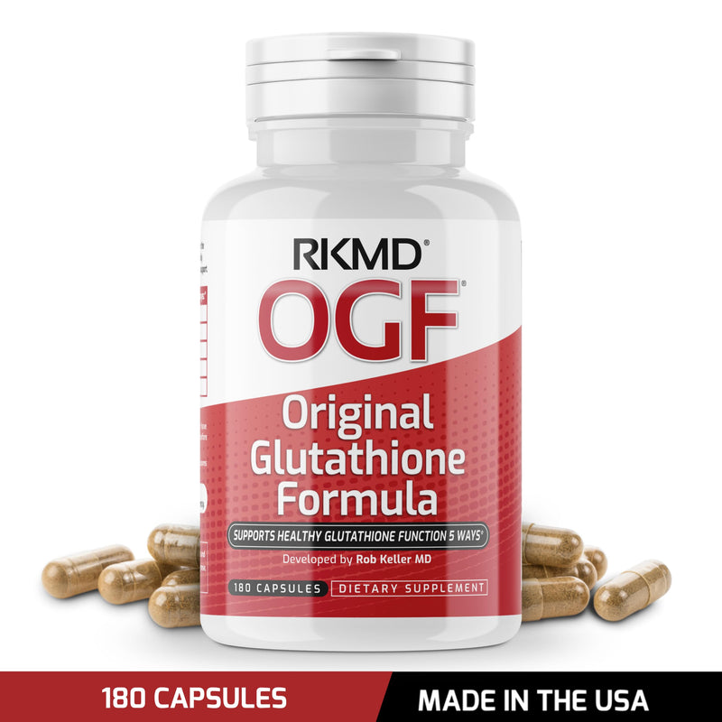 Rob Keller MD Original Glutathione Formula, Daily Antioxidant Support | Supports Healthy Glutathione Function 5 Ways 180 Count (Pack of 1)