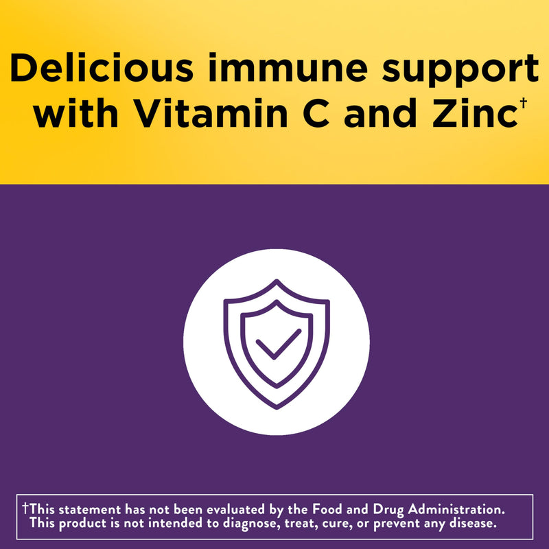 Nature Made Elderberry Gummies with Vitamin C & Zinc, 60 Elderberry Gummies | Dietary Supplement for Antioxidant and Immune Support, Suitable for Vegetarians, Raspberry Flavor, 30 Day Supply 60 Count (Pack of 1)