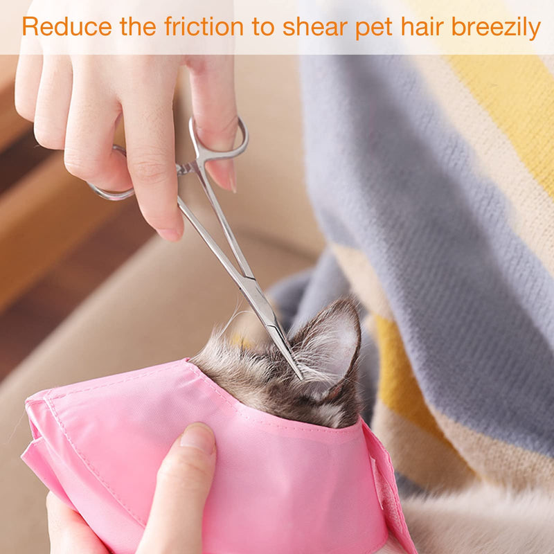Hemostat Pliers, Stainless Steel Pet Dog Grooming Ear Cleaning Clamp Dog Cat Scissors Hair Clip Tool Curved Tip Non-Slip Locking Tweezers Removing Dog Ear Hair Care Tools Small - BeesActive Australia