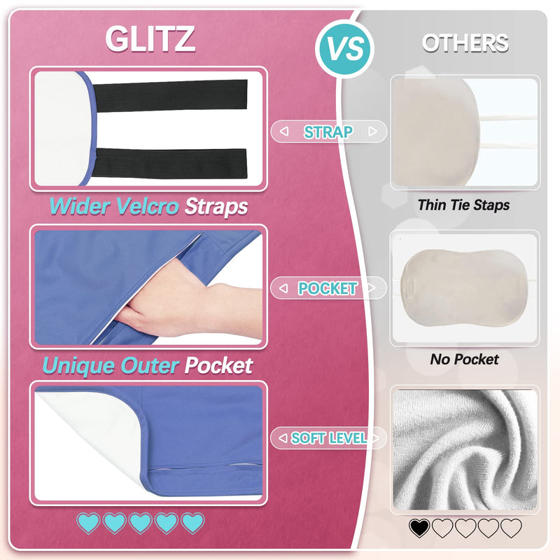 glitz Castor Oil Pack Wrap ‚Äì Reusable Organic Castor Oil Packs for Liver Detox (Compress), Less Mess, Anti Leak Outer Layer, Soft Cotton (Violet) Violet - BeesActive Australia