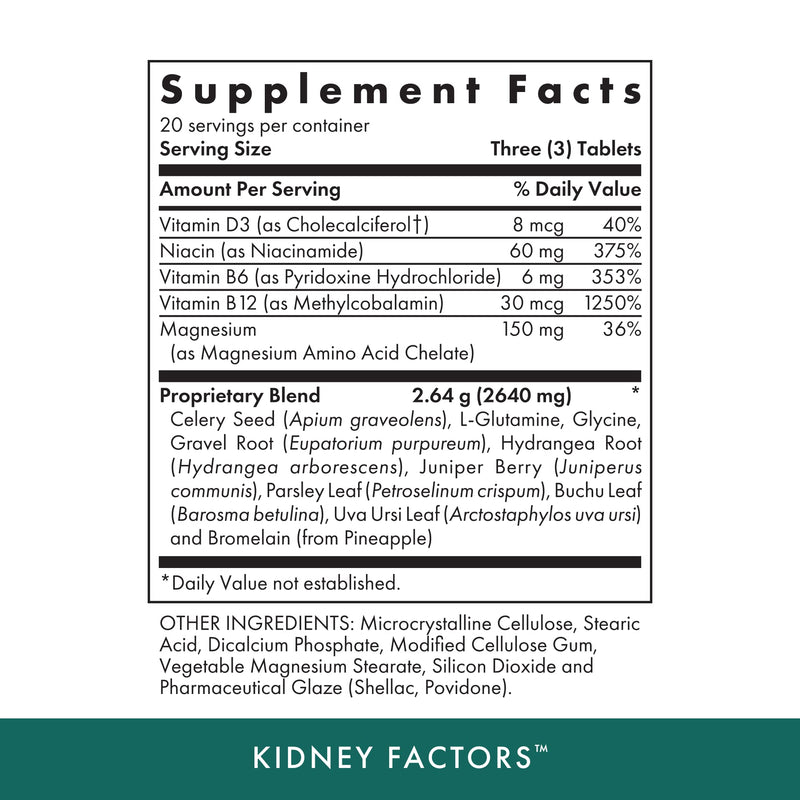 MICHAELS NATUROPATHIC Kidney Factors, 60 CT
