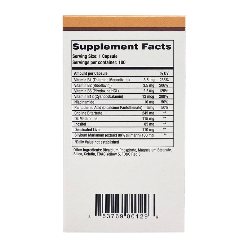 Dietary Supplement for Liver Detox & Cleanse, Daily Detox & Liver Support with Vitamins, Nutritional Support, Detox & Repair, 100 Capsules, 1-Pack 1 Count (Pack of 1)