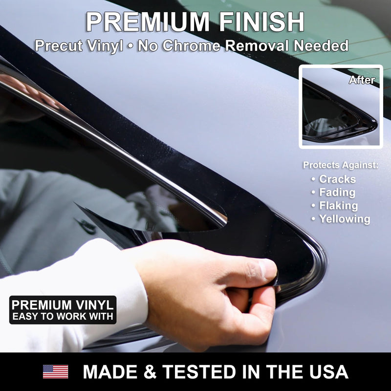 BOGAR TECH DESIGNS for Jeep Compass 2018-2026 Rear Bumper Chrome Delete – Precut Vinyl Trim Overlay, Gloss Black Blackout Look - BeesActive Australia