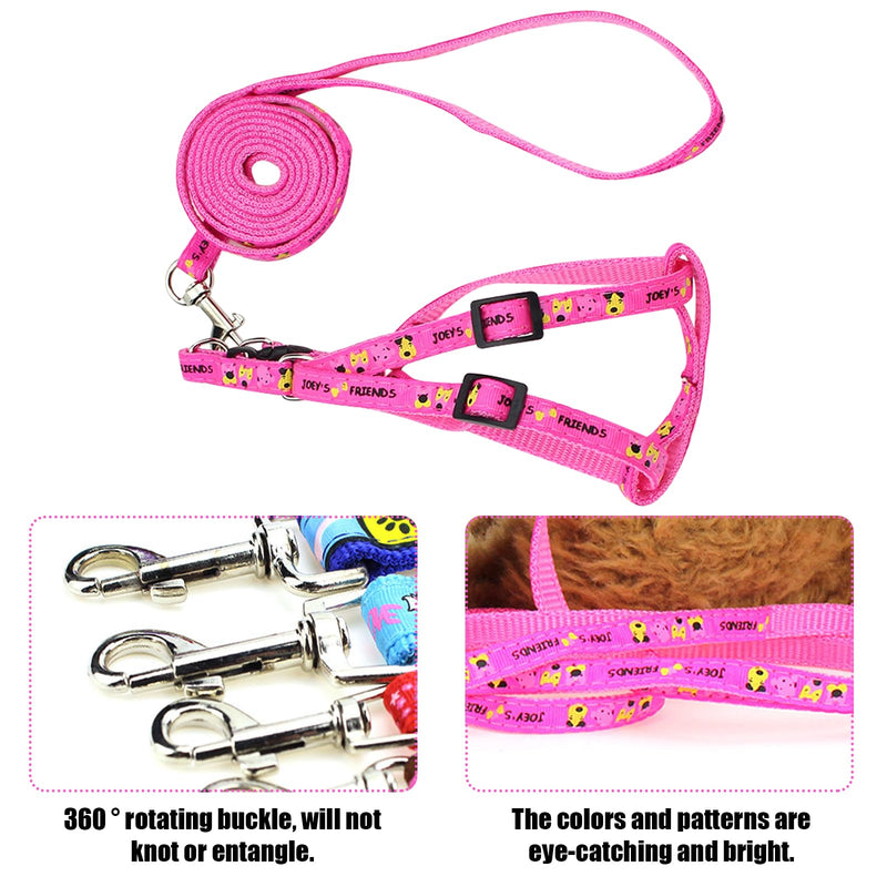 TYXHXTF Pack of 3 Cat Harness with Lead, Escape-Proof, Adjustable Cat Harness, Cat Lead with Harness for Cats, Kittens, Dogs, Puppies, Soft Harness, Breathable Cat Lead, Pink, XS - BeesActive Australia