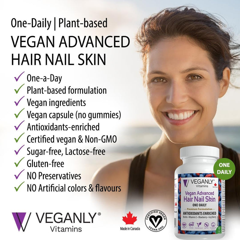 Vegan Advanced Hair Nail Skin One-Daily, 90 Vegan Capsules