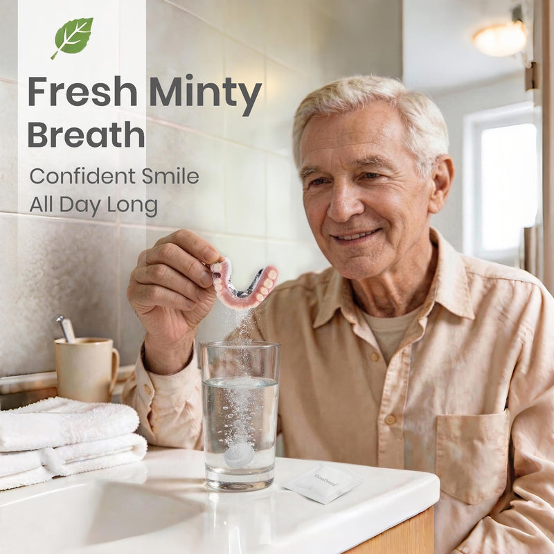 Viora Dental Retainer & Denture Cleaner Tablets, Mint Fresh, 60 Count