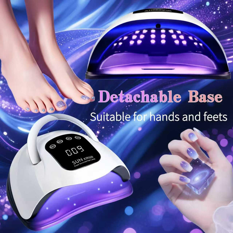 UV LED Nail Lamp with 72 Beads, 320W Nail Curing Lamps for Gel Polish with Automatic Sensor/4 Timer Setting,Led Nail Dryer, Professional Nail Art Drying Tools for Fingernail and Toenail.
