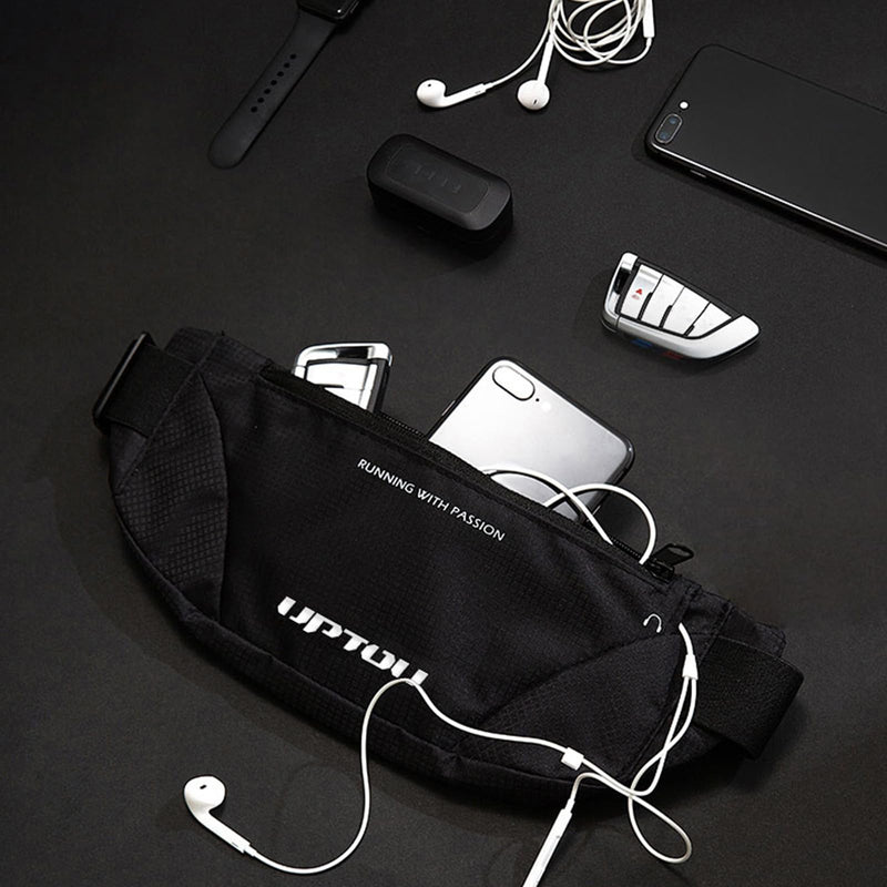 Fanny Pack for Men Women,waterproof Waist Bag Packs with Adjustable Strap, Slim Running Phone Holder Belt bag money belt for travel,Hiking,Workout,Running Gear Accessories（Black） black