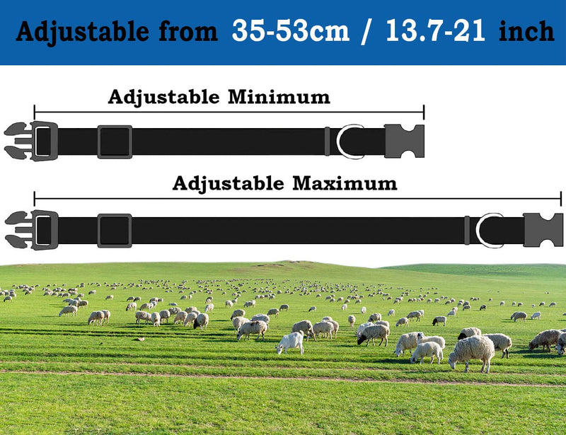 5 Pack Goat Collar with Bell, Sheep Collar with Bell, Grazing Copper Bells and Adjustable Nylon Collar Set for Small Farm Animal Sheep Cow Pet Goat Accessories 5 Pack - BeesActive Australia