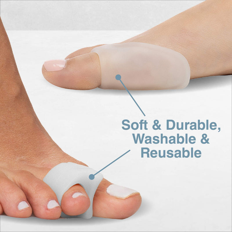 ZenToes Bunion Pain Relief Bundle - 4 Toe Separators and 4 Bunion Shields - Properly Aligns Big Toe, Separates Drifting Toes, Prevents Shoe Rub