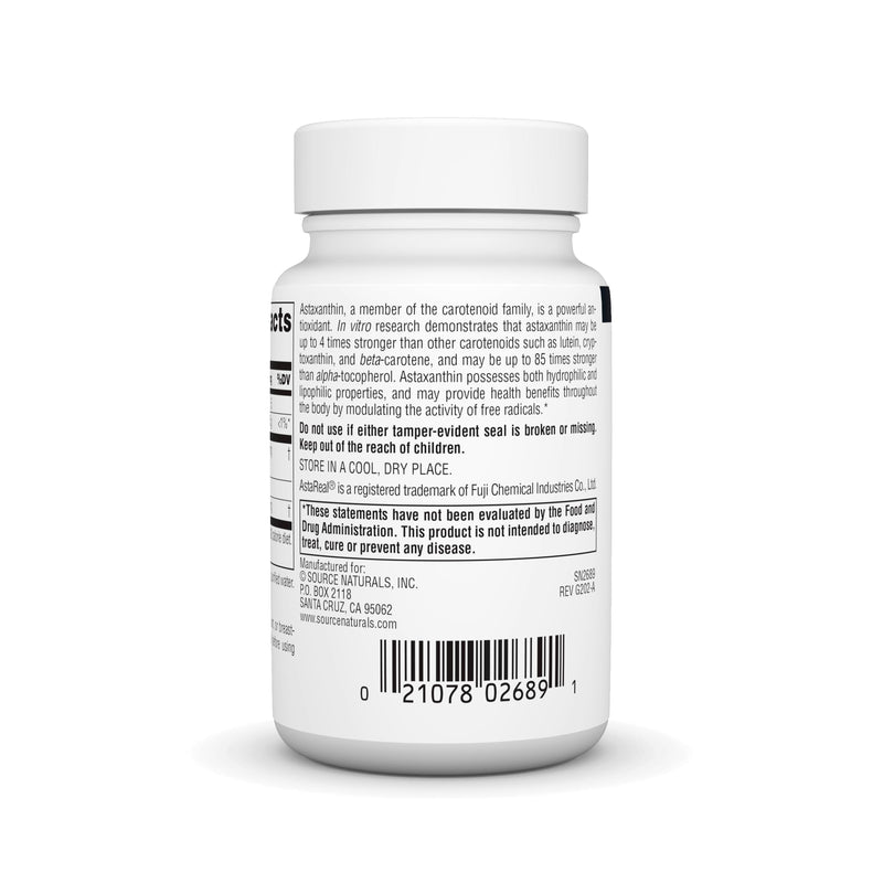 Source Naturals Astaxanthin, Antioxidant Carotenoid, 12mg - 60 Softgels 60 Count (Pack of 1)