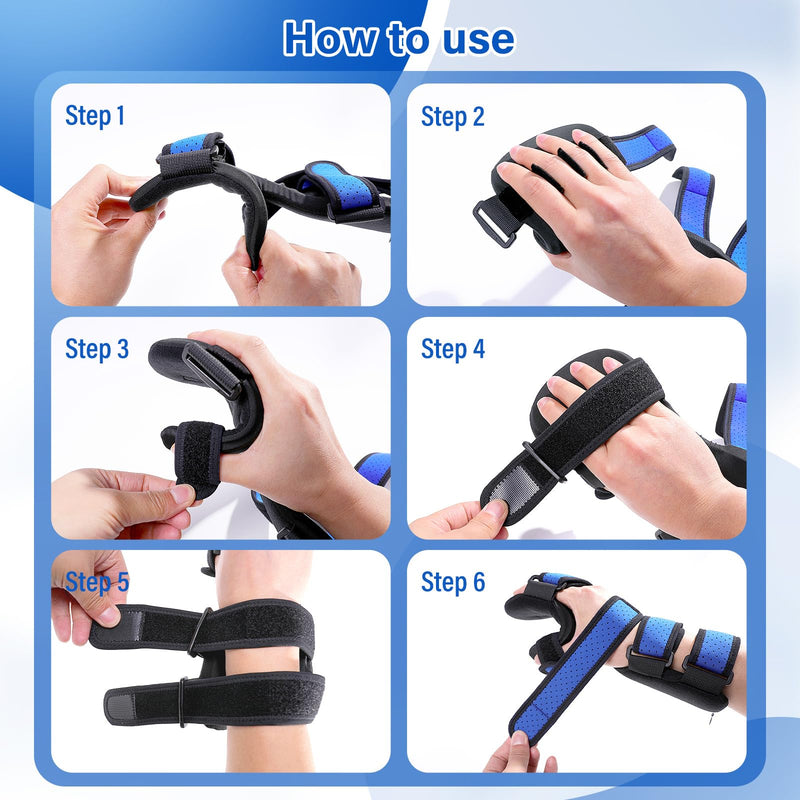 Resting Hand Splint-Hand Brace-Pain Relief For Carpel Tunnel, Stroke Recovery, Arthritis, Tendinitis-Left Left