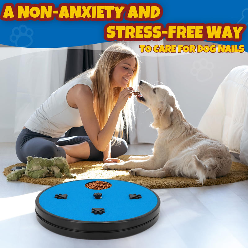 Ykall Claw Grinder for Dogs - Scratching Board for Dogs with Snack Box Dog Claw Grinder, Dog Claw Grinder, 360° Rotation Scratching Mats, with 6 Suction Cups with 2 Replacement Sheets of Sandpaper - BeesActive Australia