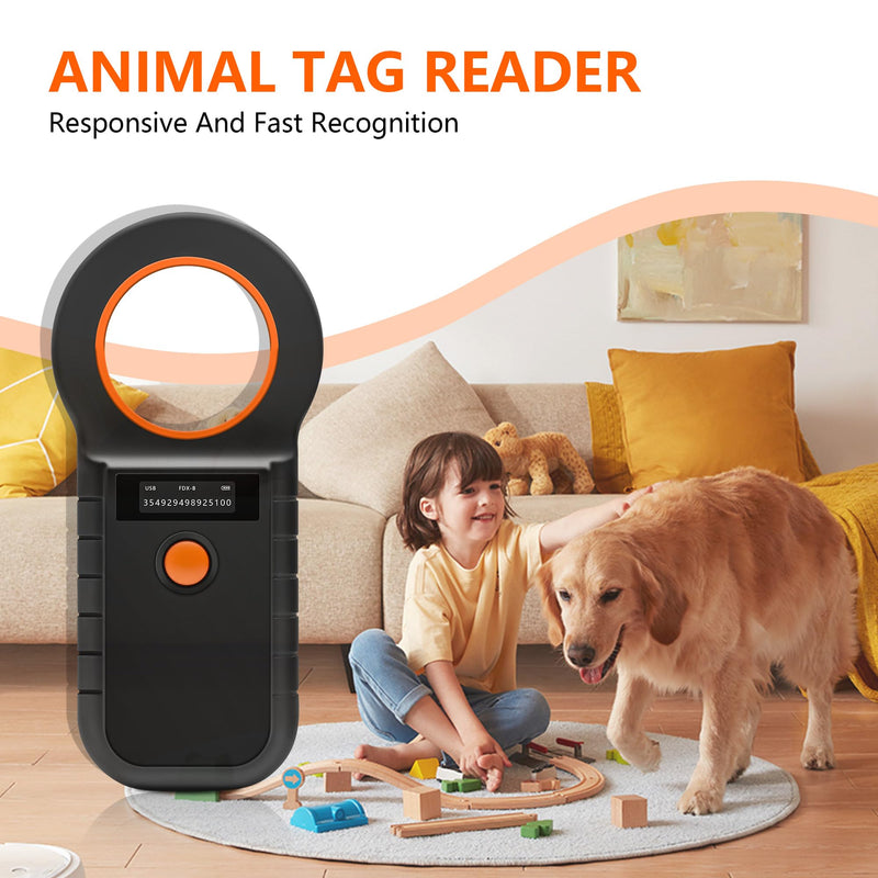 GBformat Pet Microchip Scanner OLED Chip Reader for Dogs Rechargeable USB Animal Chip Reader Chip Reader Pet Chip ID Scanner for Pets - BeesActive Australia