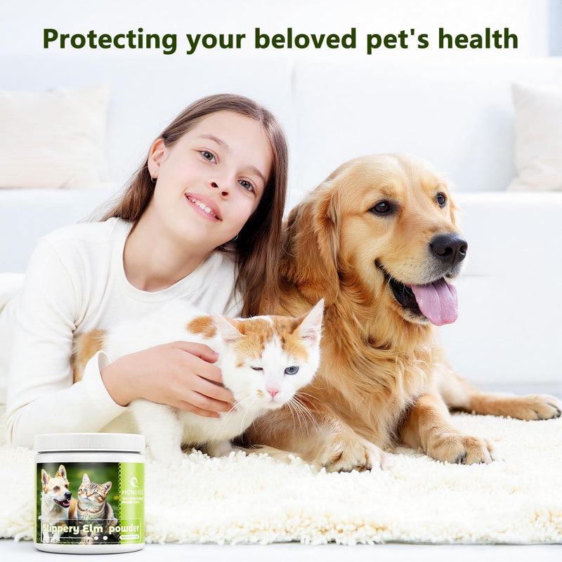 Elm Powder for Dogs and Cats 120 g, for the Relief of gastrointestinal Complaints in Pets, Promotes mucosal Repair, Promotes Nutrient Absorption