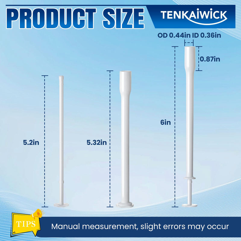 TENKAIWICK 30 Pack Disposable Vaginal Suppository Applicator for Women, Vaginal Applicator fits Size 0/00 Cap-Sules and Most Pills, Tablet Suppositories, Individually Wrapped 30P