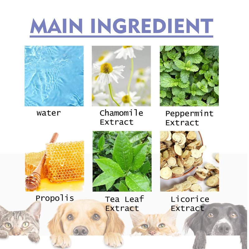 Teeth Cleaning Spray for Dogs & Cats - 2pcs Dog Teeth Cleaning - dog breath Spray - Dog and Cat Natural Breath Freshener - Get rid of Bad Breath - Relieve Teeth and Gums and Other Discomforts