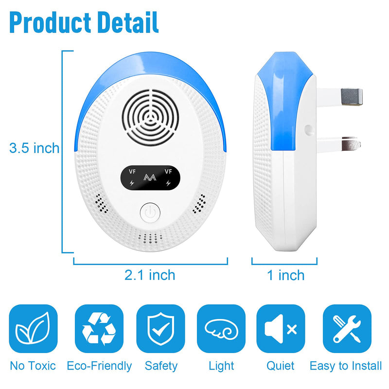 Ultrasonic Pest Repeller 6 Packs, Indoor Pest Control, Ultrasonic Pest Repellent, Indoor Pest Control for Home, Kitchen, Office, Warehouse, Hotel Ee29 - BeesActive Australia
