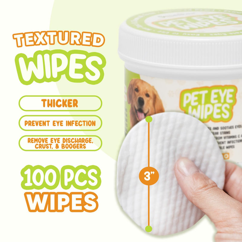 Pet Eye Wipes for Dogs & Cats | Gently Removes Tear Stains, Eye Debris, Discharge, Mucus Secretions | Chamomile Oil Pet Cleaning & Deodorizing Wipes for Eyes & Stains (100 Count) 100 Count - BeesActive Australia