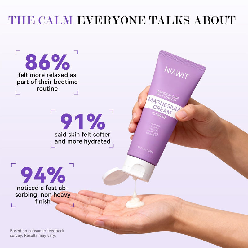 Magnesium Cream – Restful Sweet Sleep + Muscle Relaxation for Legs, Feet & Arms | Hydrating Body Cream with Magnesium & Shea Butter to Smooth Skin, Calm Gentle Formula 125 ml 4.21 Fl Oz (Pack of 1)