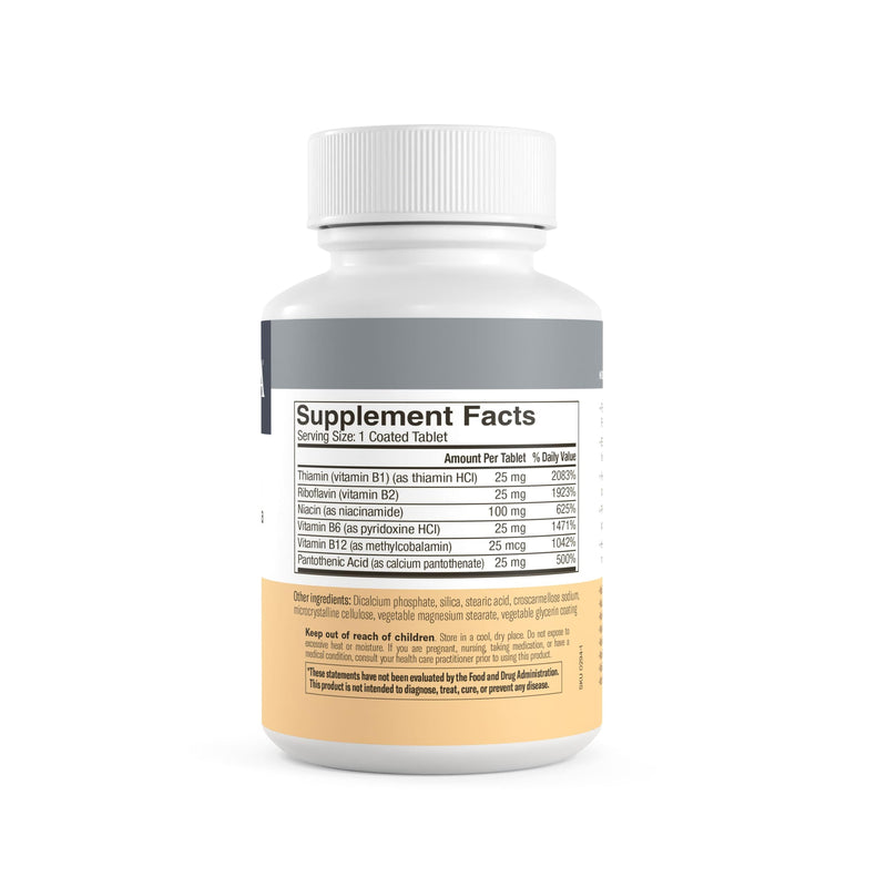 FREEDA Super B-Complex Vitamin Supplement – No Folic Acid or PABA, 100ct | Supports Energy, Metabolism, & Cellular Function – Balanced B Vitamins for Men & Women – Kosher, Vegan, Gluten-Free, USA Made 100 Count (Pack of 1)