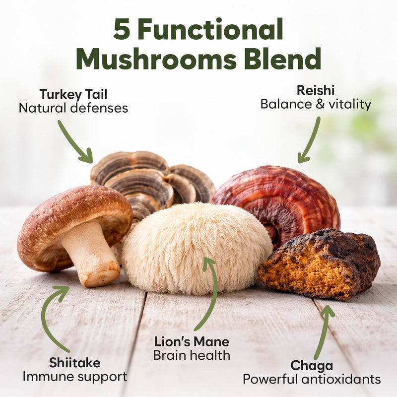 Turkey Tail Mushroom for Dogs - 150 Soft Chews - with Turkey Tail, Lion’s Mane, Chaga, Reishi & Shiitake - Immune Support & Cognitive Health Mushroom Supplement for Dogs
