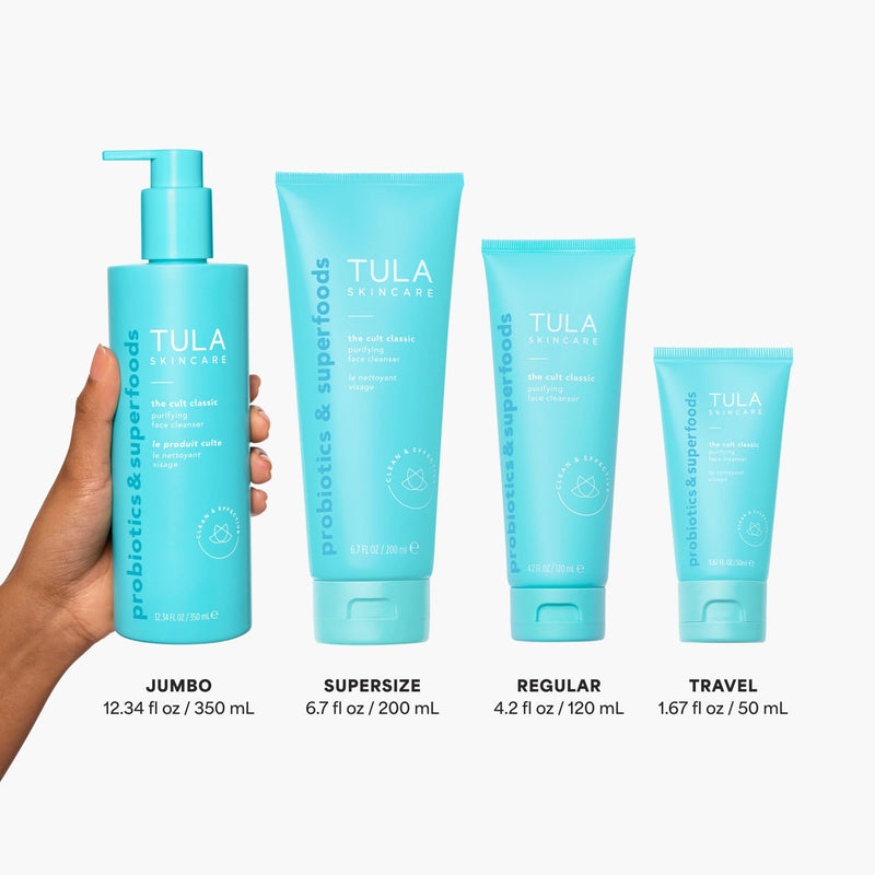 TULA Skin Care Cult Classic Purifying Face Cleanser - Gentle and Effective Face Wash, Makeup Remover, Nourishing and Hydrating Regular - 4.2 oz. - BeesActive Australia