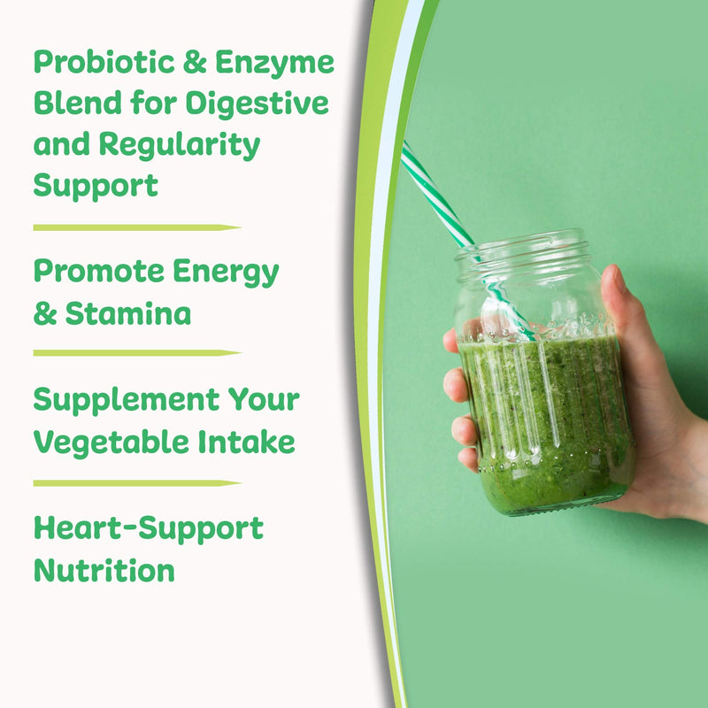 New Vitality Royal Greens Superfood Powder, 6 Powerful Blends, 30 Servings | Probiotics, Enzymes, Antioxidants, Promote Energy, Heart Health, Digestive Support