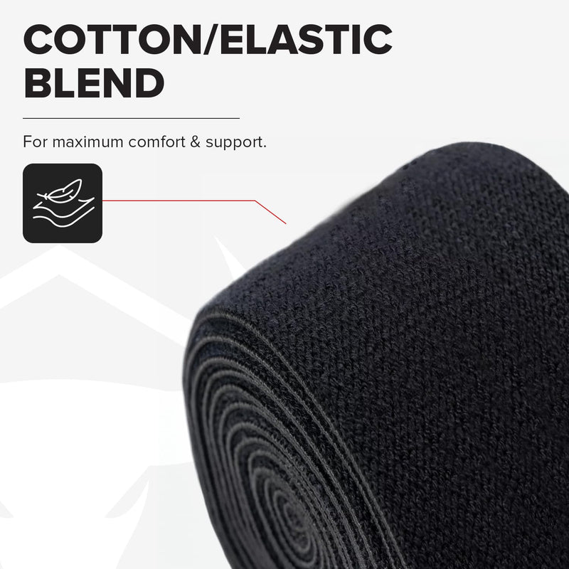 Knee Wraps for Weightlifting - 80" Elastic Knee Straps for Squats and Weight Lifting - Lifting Knee Wraps for Strength & Compression Wrap - Knee Support for Squatting, Powerlifting, Gym Black