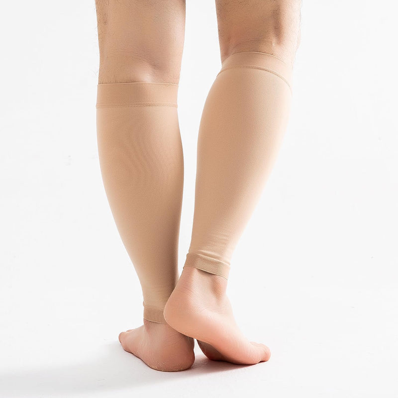 15-20mmHg Skin Calf Compression Sleeve Men and Women Wide Calf Sleeve Brace Compression Socks for Leg Support, Shin Splint,Pain Relief Large - BeesActive Australia