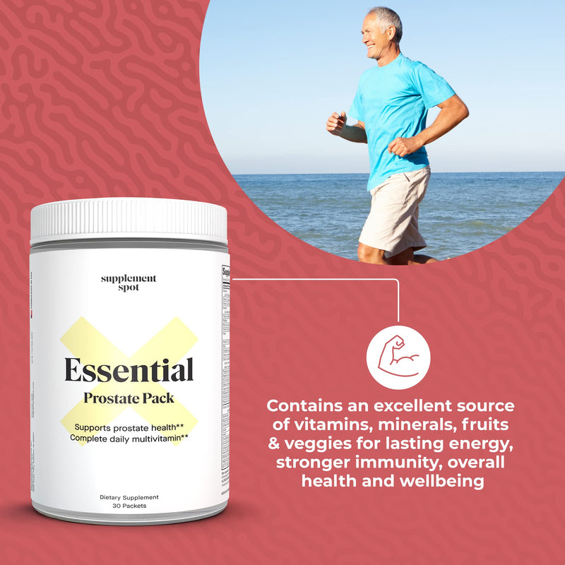 Essential Prostate Health Pack - Daily Multivitamin Supplements for Men w/Saw Palmetto, Vitamins, Minerals - Daily Multivitamin for Men to Support Prostate & Overall Health - 30 Packets