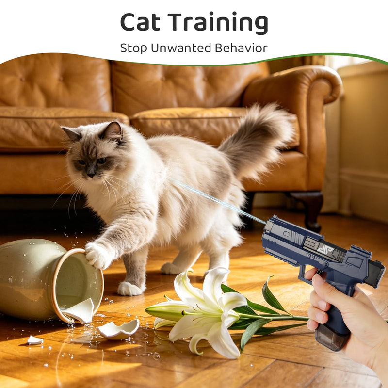2 Pack Squirt Spray for Cats Dogs Training Squirt for Cats Deterrent Water Spray Pistols for Dogs Pets Training, Detachable Water Tank Design for Reduced Leaks((Blue & White)