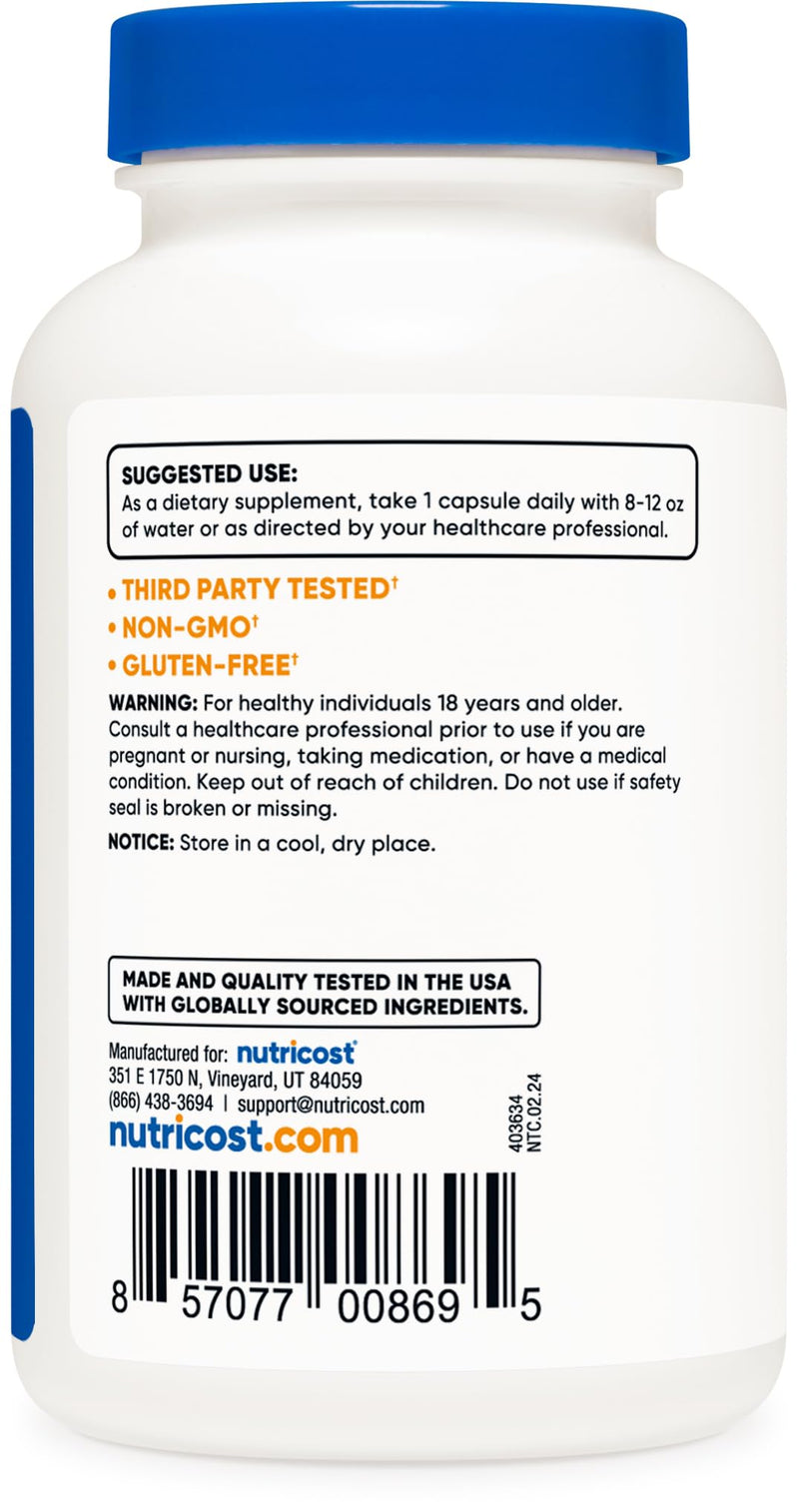 Nutricost Vitamin K2 (MK4) 240 Capsules (100mcg) - Gluten Free and Non-GMO Unflavored 240 Count (Pack of 1) - BeesActive Australia