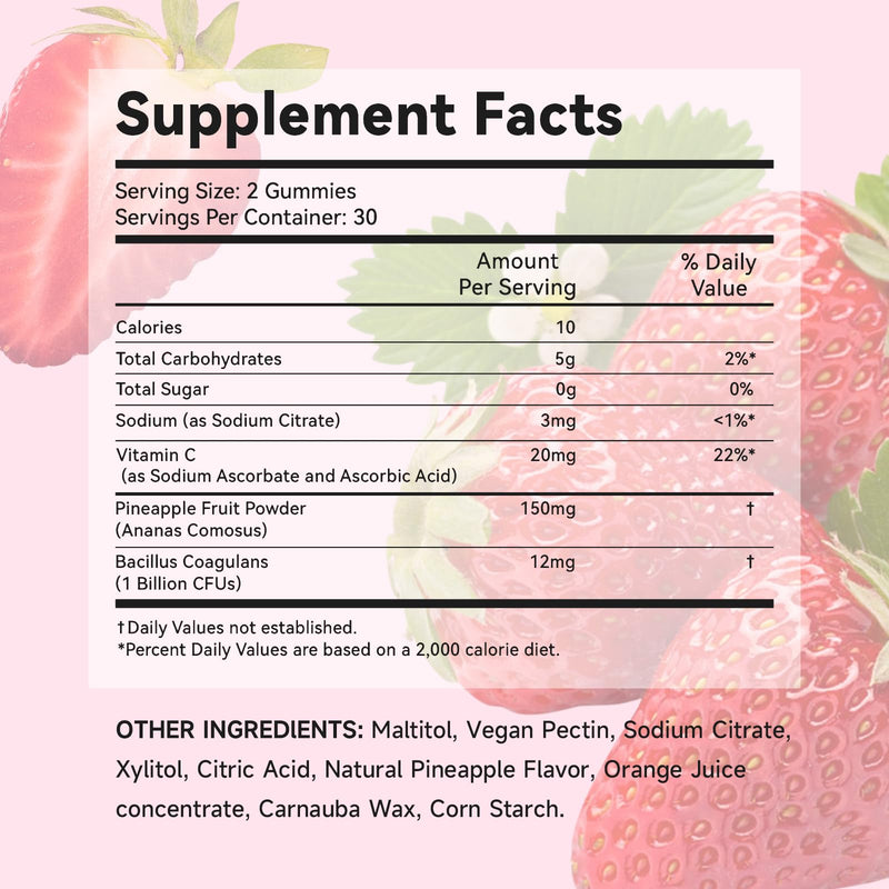 Feminine Balance Gummies for Women, Premium Feminine Balance Gummies Support PH Balance & Vaginal Health, Vegan, Gluten-Free, Strawberry Flavor 60 Gummies 60 Count (Pack of 1)