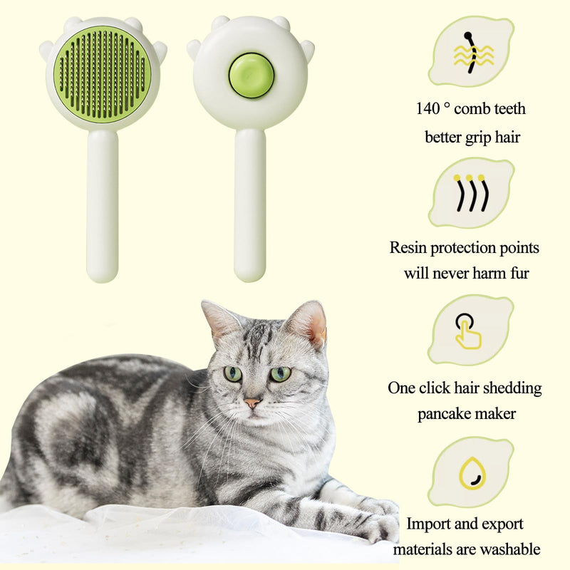 Cat brush, undercoat brush cat cat brush skin-friendly cat brush short hair one click cleaning cat hair brush animal hair brush dog brush short hair with handle - BeesActive Australia
