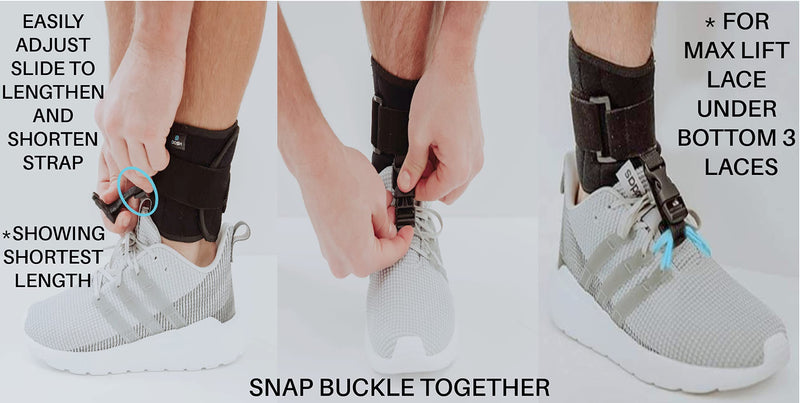 Dosh AFO Foot Drop Brace - Drop Foot Brace for Walking - AFO - Unisex (Black) Black - BeesActive Australia