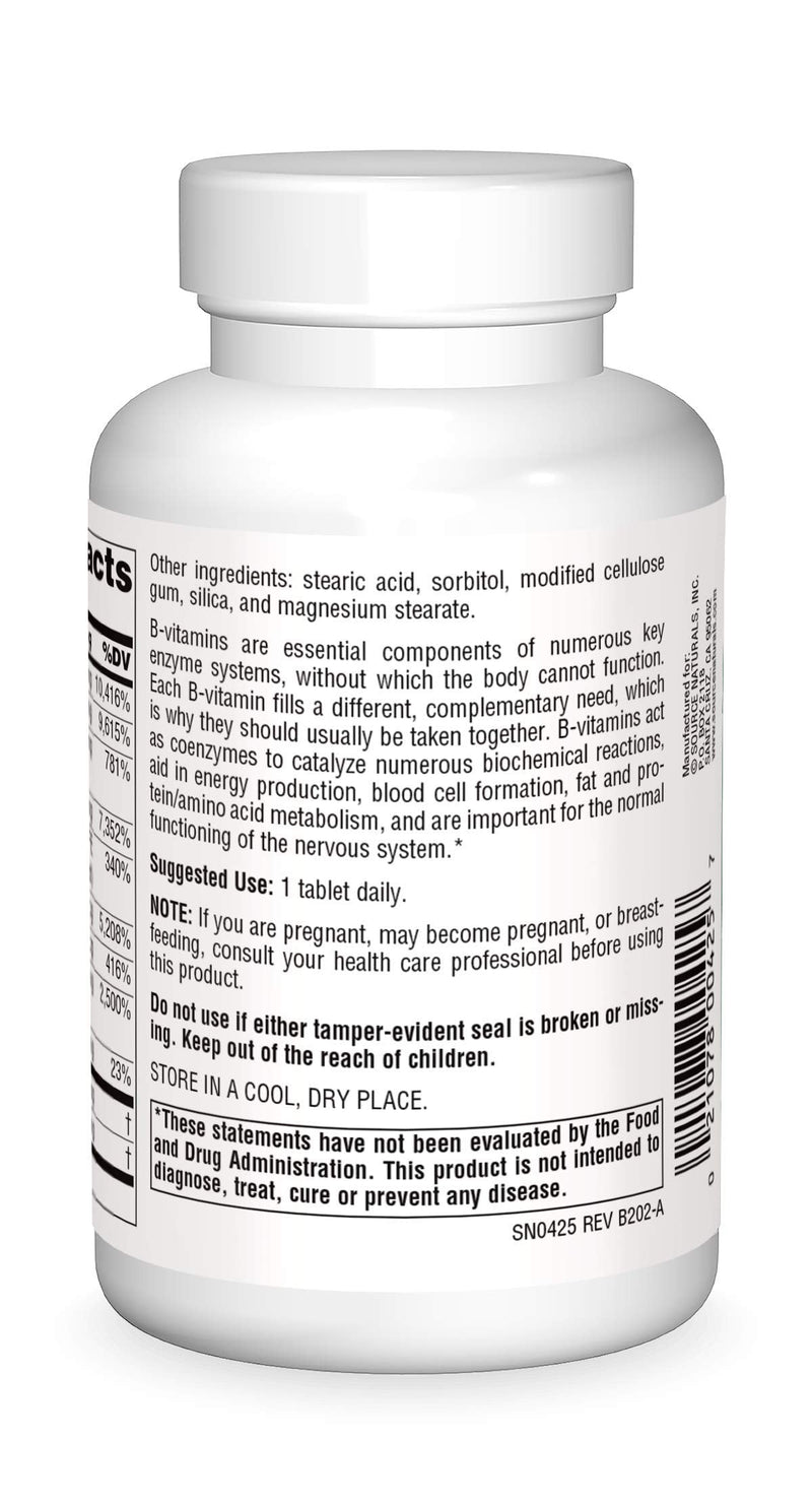 Source Naturals B-125, 60 Tablets | Energy Production Support* 1 60 Count (Pack of 1)