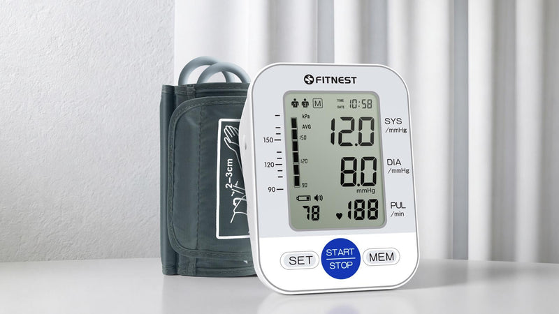Blood Pressure Monitor, Automatic Digital Upper Arm BP Machine for Home Use White