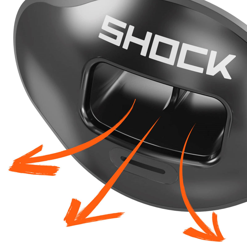 Shock Doctor Lip Guard, Adult and Youth Mouth Guard Football with Strap, Breathable Wide Opening Football Mouthpiece for Youth and Adults OSFA, Shock Doctor Mouth Guards, Max Airflow Slime