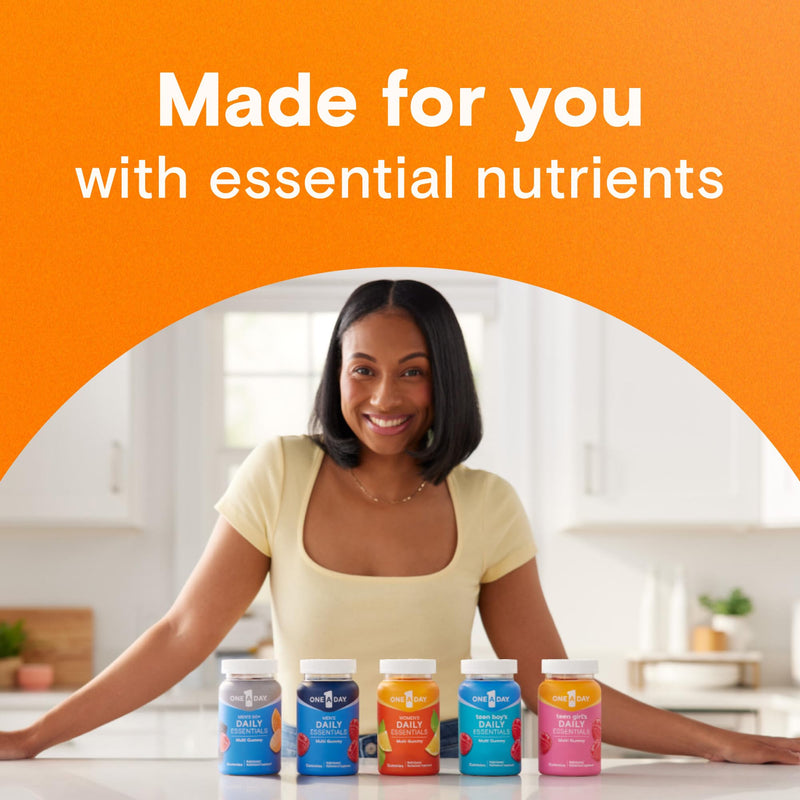 One A Day Men’s 50+ Daily Essentials Multivitamin Gummies, Multivitamin for Men Over 50, Fruit Medley Flavor, 120 Gummies 120 Count (Pack of 1) New Gummies