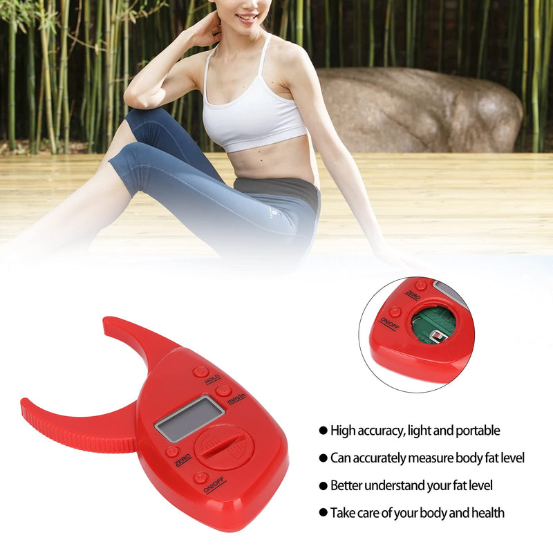 Body Fat Caliper, Accu Measure Fat Calipers Subcutaneous Fat Calipers Body Fat Measurement Device Fat Calipers for Trainers for Fitness Enthusiasts(red) - BeesActive Australia
