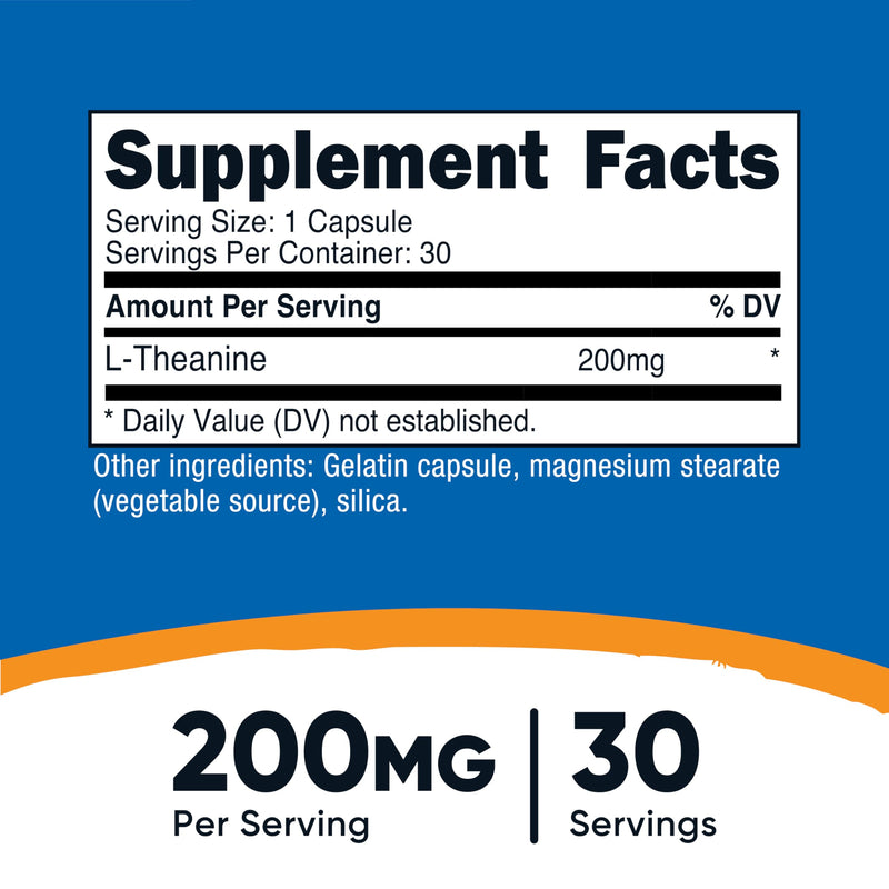 Nutricost L-Theanine 200mg, 30 Capsules