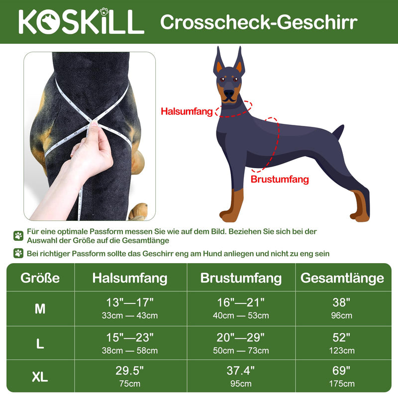 KOSKILL LED Dog Harness Rechargeable Illuminated Dog Harness Glows in the Dark LED Dog Vest Reflective Dog Lights for Night Walks Green L - BeesActive Australia