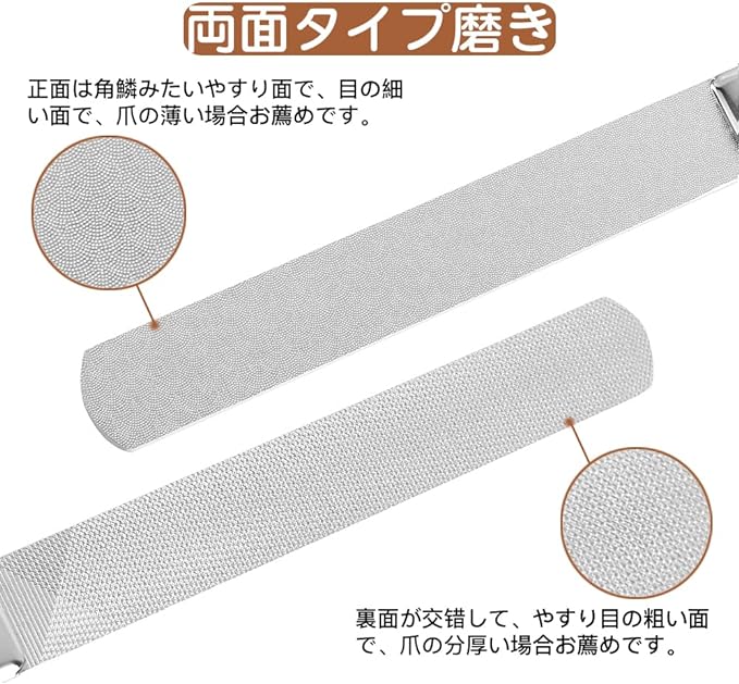 Samcos Nail File, Set of 2 with Leather Case, Stainless Steel, Double Sided Type, Nail Polishing, Nail Care, Convenient to Carry, Unisex, Professional - BeesActive Australia