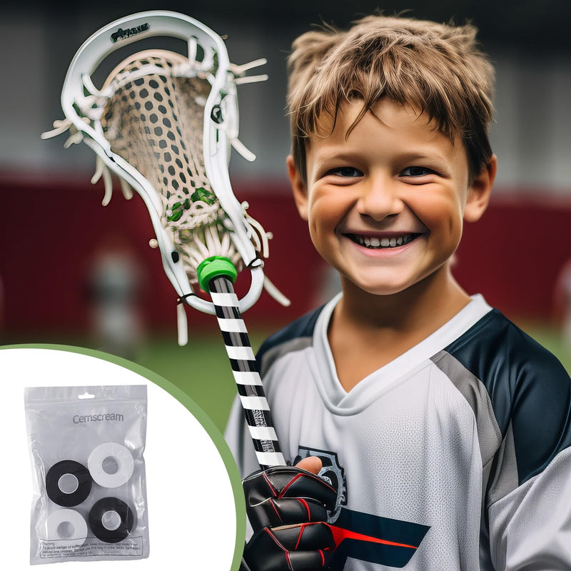 30 ft Lacrosse Stick Tape 1 Inch 1/2 Inch Non-precut Cotton Sweat Absorbent Bat Grip Tape for Lacrosse Baseball Bats Black, White 12 - BeesActive Australia