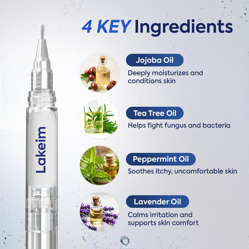 Toenail Fungus Treatment Extra Strength: 25% Undecylenic Acid & Tea Tree Oil - Repairs Yellow Thick Brittle Toe and Fingernails - 3 Pens with 5 Nail Files 0.14 Fl Oz (Pack of 3) - BeesActive Australia